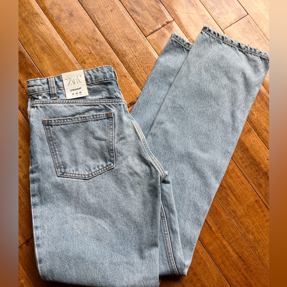 NWT Zara Mid-Rise Full Length denim size 38 US 6